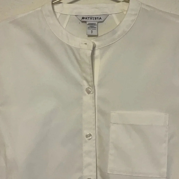 ATHLETA Cinched Waist Long Sleeve Performance Poplin Jacket / MIDI Shirt Dress - Picture 4 of 12